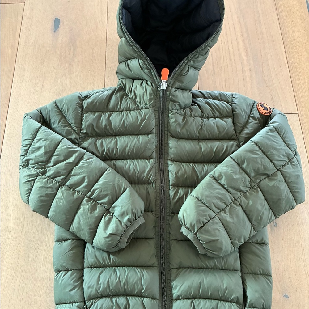 SAVE THE DUCK Kids Forest Green Puffer Jacket